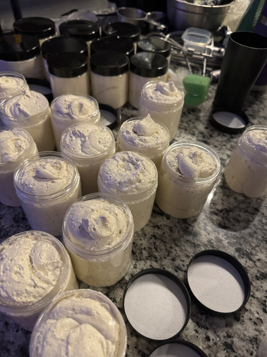 8oz Lavender + Vanilla Whipped Body Butter